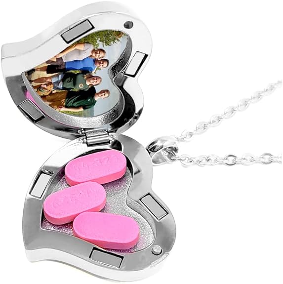 Amour Heart Pill Necklace - Forever in My Heart