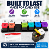 Extra Large Weekly AM/PM Pill Organizer – 7 Removable Daily Pill Boxes