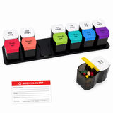Extra Large Weekly AM/PM Pill Organizer – 7 Removable Daily Pill Boxes