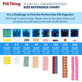 AM/PM Blue Monthly Pill Organizer Pods