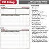 7 Times a Day Weekly Pill Box Organizer Case, Secure 7X Pillbox with Medication Schedule