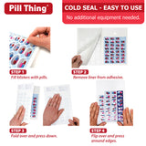 Large Monthly, Cold Seal Medication Blister Cards - Bifold (6, 12, 100, or 250 Pack)