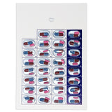 Large Monthly, Cold Seal Medication Blister Cards - Bifold (6, 12, 100, or 250 Pack)