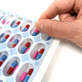 Large Monthly, Cold Seal Medication Blister Cards - Bifold (6, 12, 100, or 250 Pack)