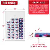 Large Monthly, Cold Seal Medication Blister Cards - Bifold (6, 12, 100, or 250 Pack)