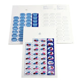 Large Monthly, Cold Seal Medication Blister Cards - Bifold (6, 12, 100, or 250 Pack)