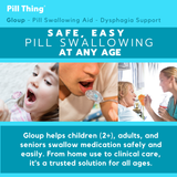 Gloup Zero Sugar-Free Pill Swallowing Gel – Raspberry, 500ml | Diabetic Safe, IDDSI Level 3