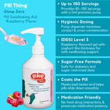 Gloup Zero Sugar-Free Pill Swallowing Gel – Raspberry, 500ml | Diabetic Safe, IDDSI Level 3