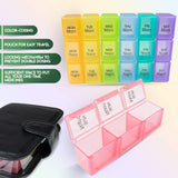 Pill Organizer 3 Times A Day Pill Box with Travel Case