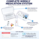 MedDuo Weekly Pill Organizer & Medication Storage System