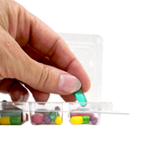 Weekly 2x/Day AM/PM Medication Tray – 7-Day Pill Organizer with Color-Coded Covers & Secure Lid (5 or 10 Pack)
