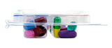 Weekly 2x/Day AM/PM Medication Tray – 7-Day Pill Organizer with Color-Coded Covers & Secure Lid (5 or 10 Pack)