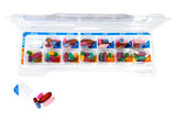 Weekly 2x/Day AM/PM Medication Tray – 7-Day Pill Organizer with Color-Coded Covers & Secure Lid (5 or 10 Pack)