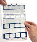 Weekly XL, 4 Time a Day, Cold Seal Medication Blister Cards - Tri-Fold Booklet