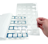 Weekly XL, 4 Time a Day, Cold Seal Medication Blister Cards - Tri-Fold Booklet