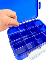 12 Compartment Large Pill Case with Airtight, Waterproof Seal, Medication Map Included (Multiple Colors)