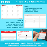 12 Compartment Large Cobalt Blue Pill Case with Airtight, Waterproof Seal, Medication Map Included