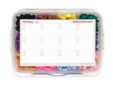 12 Compartment Large Pill Case with Airtight, Waterproof Seal, Medication Map Included (Multiple Colors)