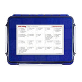 20 Compartment Cobalt Blue Large Pill Case with Airtight, Waterproof Seal, Medication Map & Medical Alert Card Included