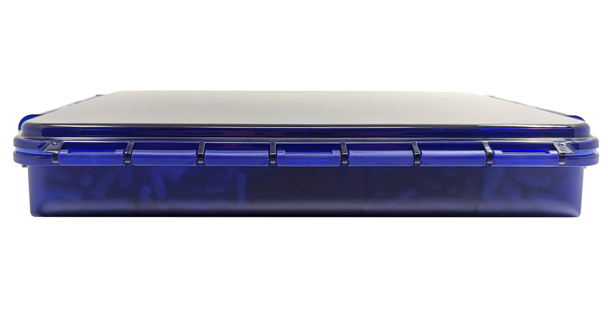 20 Compartment Cobalt Blue Large Pill Case with Airtight, Waterproof Seal, Medication Map & Medical Alert Card Included