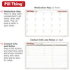 20 Compartment Large Pill Case with Airtight, Waterproof Seal, Medication Map Included