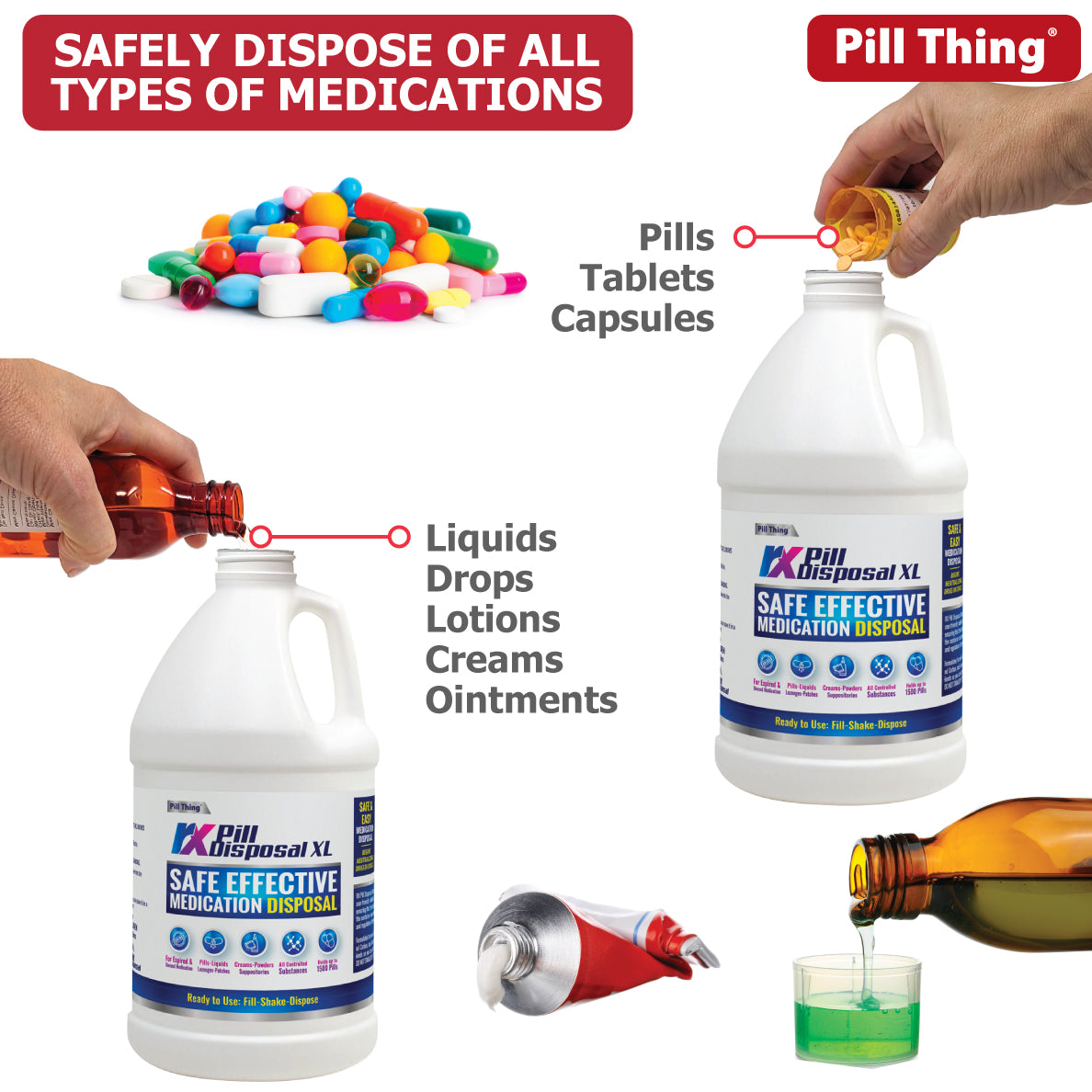 RX Pill Disposal - 1/2 Gallon