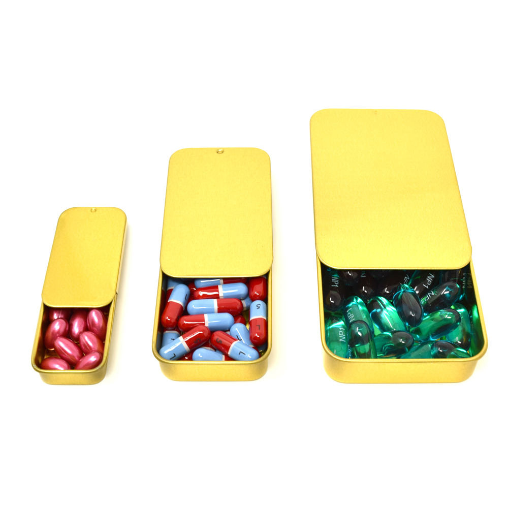 Slide Top Pill Tins