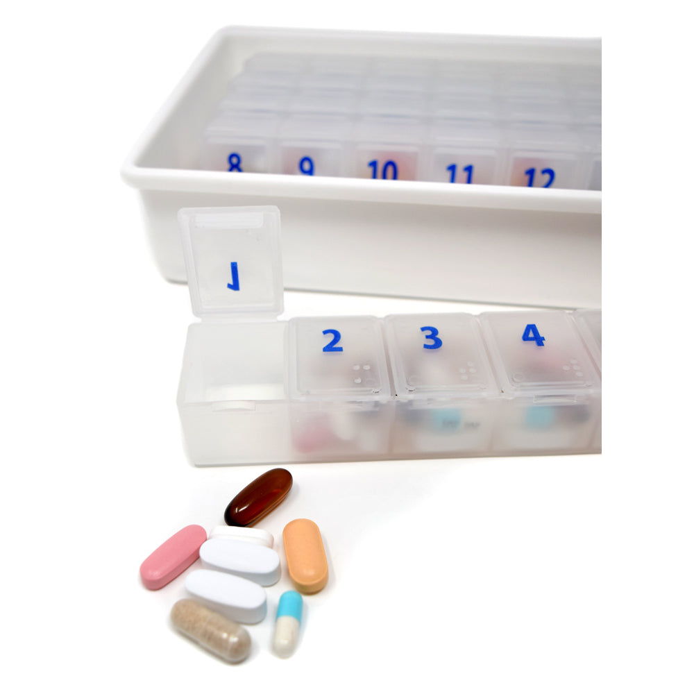 XL Monthly Pill Planner with Individual Weekly Organizers and