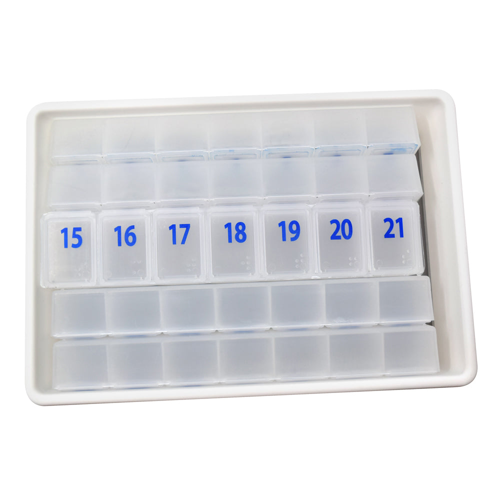 XL Monthly Pill Planner with Individual Weekly Organizers and Storage Tray