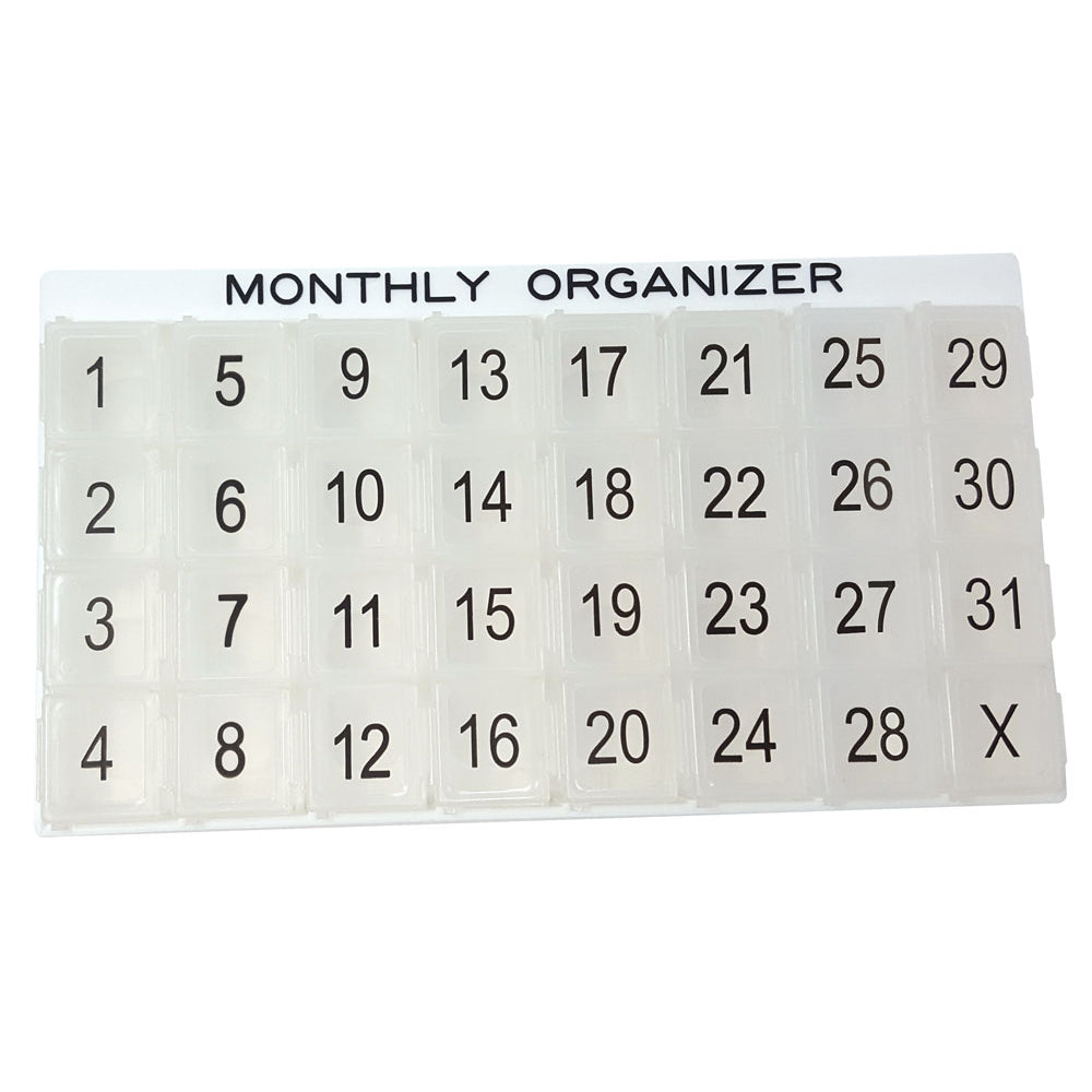 31 Day Monthly pill Organizer System