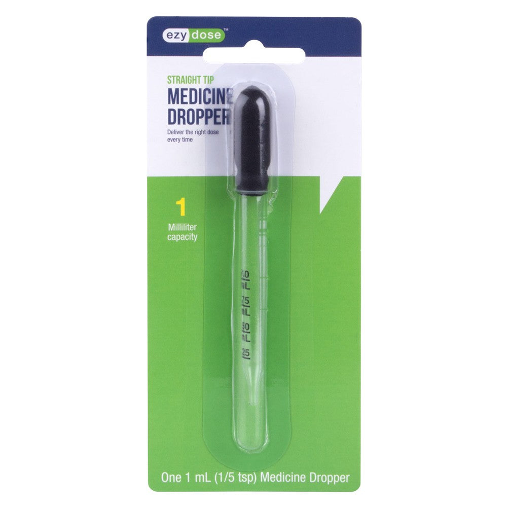 Straight tip liquid medicine eye dropper - 1 mil