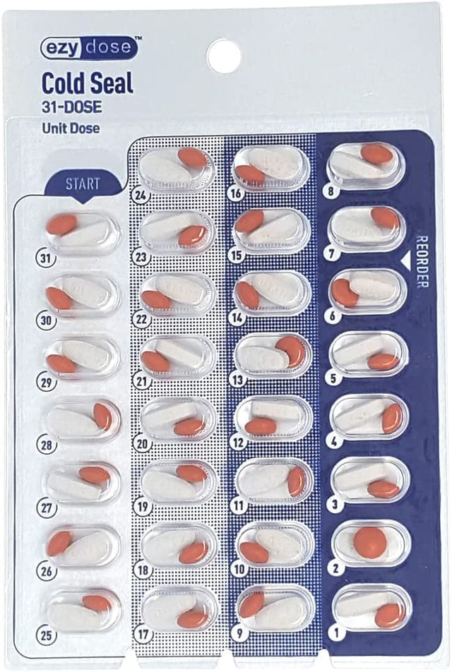 Weekly or Monthly, Medication Blister Pack Refill Set Cold Seal - Incl ...