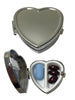 Heart-Shaped Silver 2-Compartment Pill Box