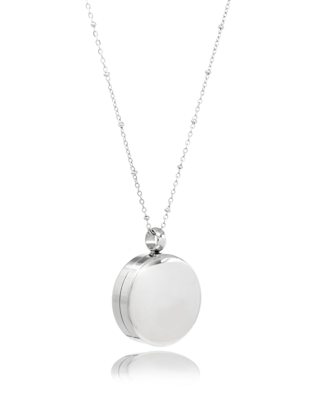 Round Pill Locket Necklace with O-ring Seal - 25mm