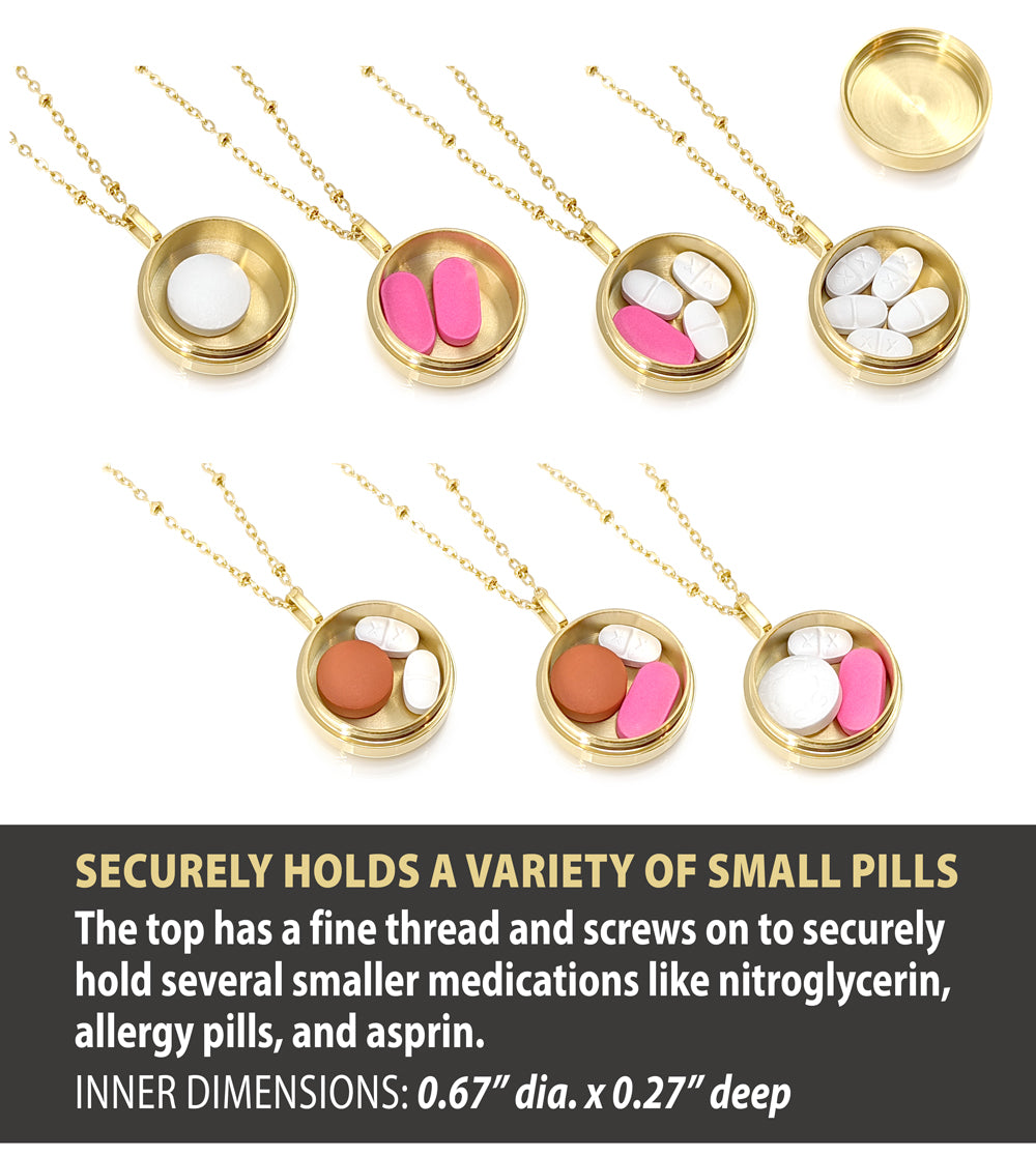 Round Pill Locket Necklace