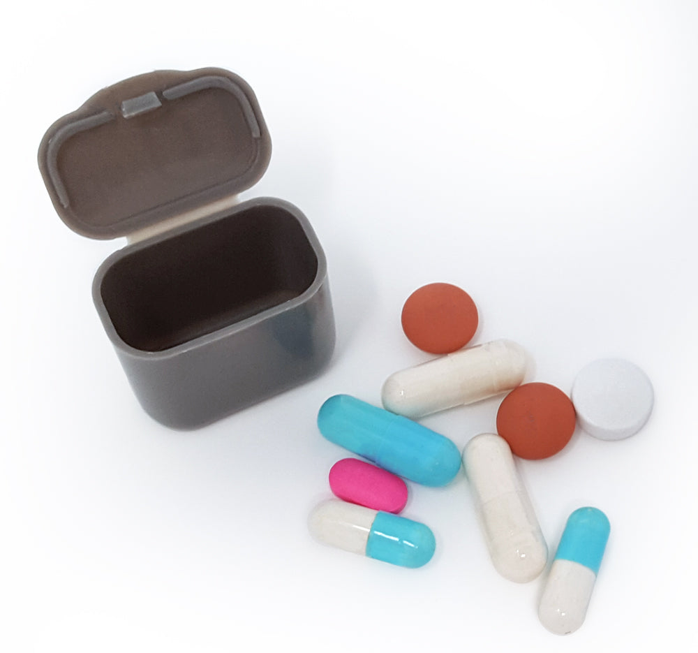 Best Daily AM PM pill organizers! 2 sets of 31 Daily pill boxes in a tray. Great for twice a day medications or use colors to distinguish between 2 people.