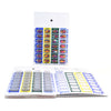 Weekly, 4 Time a Day, Cold Seal Medication Blister Cards - Book Fold 6 Pack