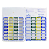 Weekly, 4 Time a Day, Cold Seal Medication Blister Cards - Book Fold 6 Pack