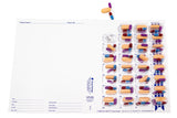 Monthly XL, Cold Seal Medication Blister Cards - Tri-Fold Booklet 6 Pack