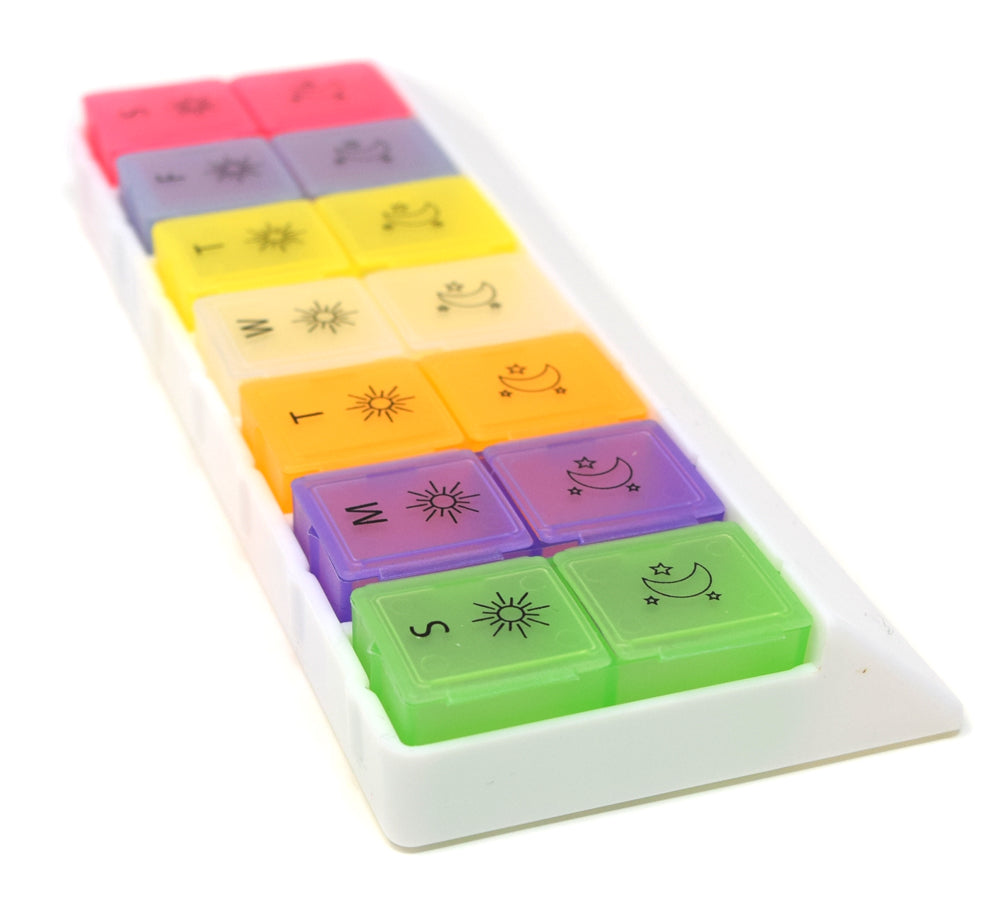 Ezy Dose Weekly (7-Day) AM/PM Pill Organizer, Large Compartments, 2 Times a  Day - Colors May Vary