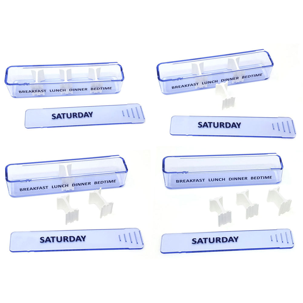 7 day weekly pill organizer box with leather case, stylish pill