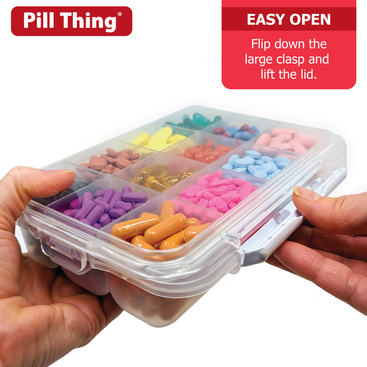 Pill Box 3 Compartment Medicine Pill Organizer, Mini Pill Box