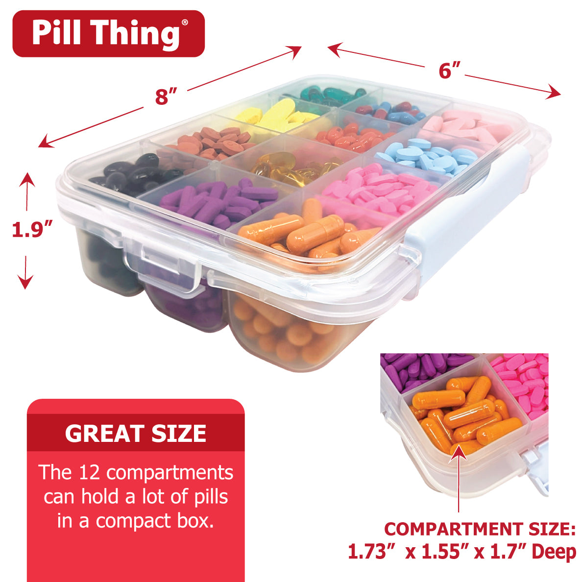 Speert Durable & Portable Metal Pill Boxes Model 9310