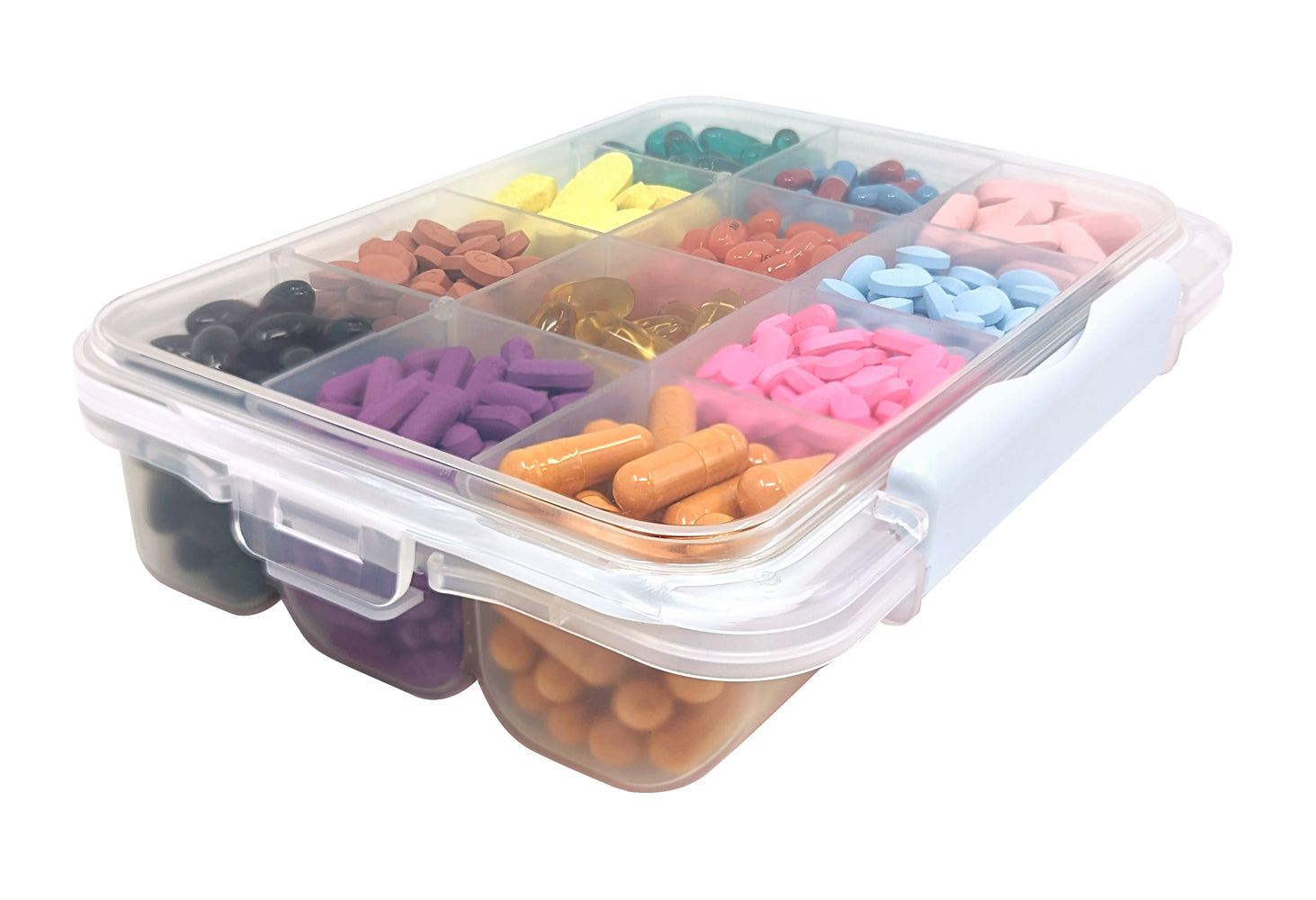 Travel Pill Organizer Tight Sealing Large Capacity Pills Container