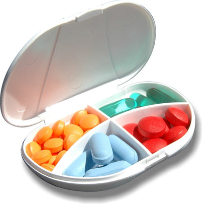 TSF Travel Pill Vitamin Medication Holder Dispenser Organizer