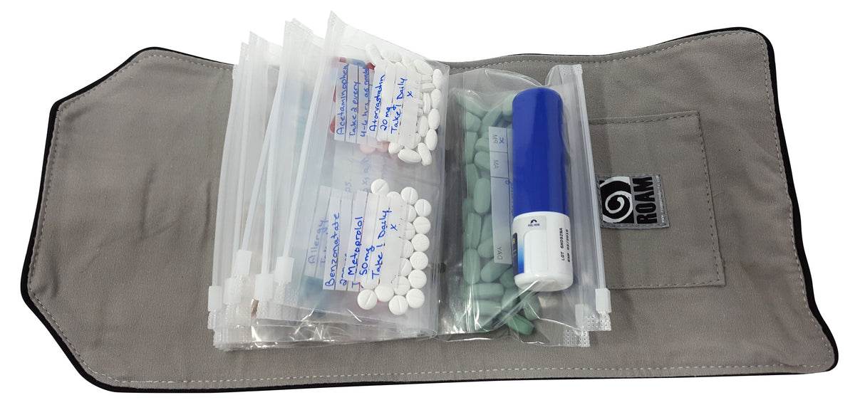 Extra Bags for Wellness Travel Pak - Single and Double Refill Pill Pouches