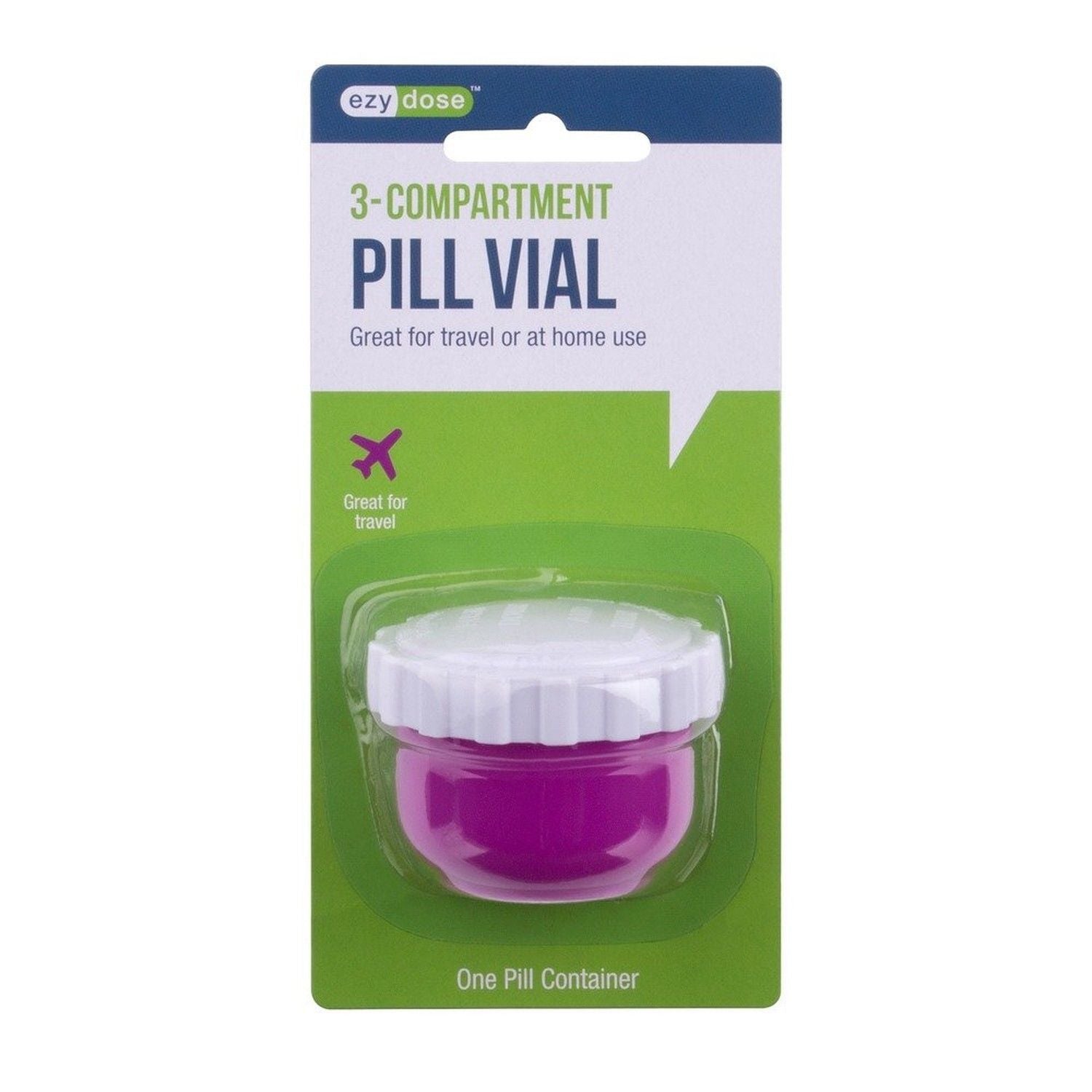 3-Compartment Travel Pill Vial
